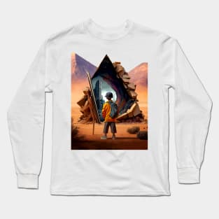 Wonderment a Time Travel Odyssey: A Journey to a Dystopian Future Long Sleeve T-Shirt